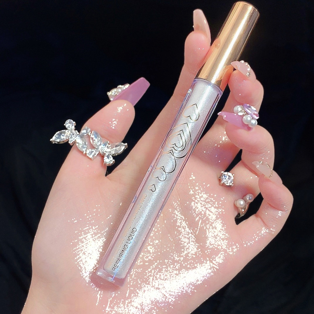 High gloss face repair stick Liquid shadow glitter to brighten concealer three-dimensional nose shadow eye shadow High gloss silkworm laying pen