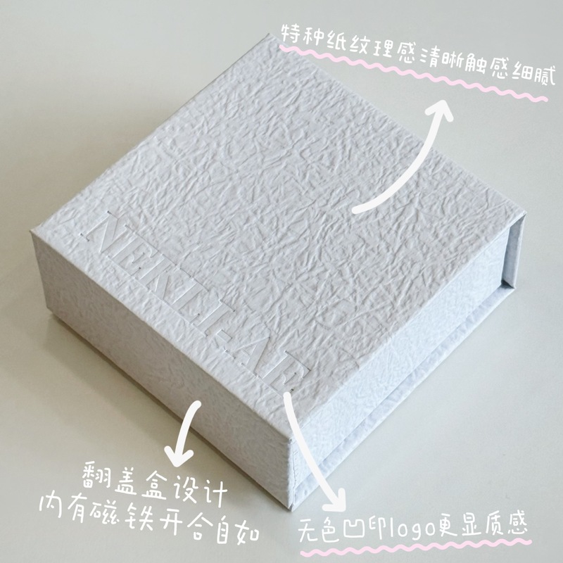 スポットクリスタルブレスレットジュエリーボックスエンボスロゴフリップトップ磁気ハード紙ジュエリーネックレスリングジュエリーギフトボックス|undefined