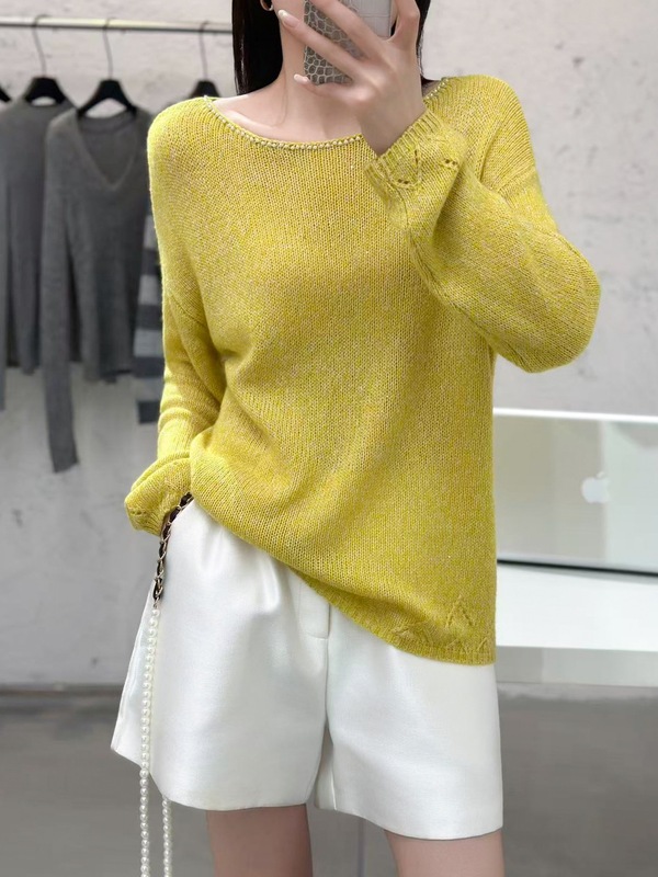 欧货重工钉珠羊毛衫女2025秋冬新款丝羊绒圆领百搭宽松针织衫毛衣|undefined