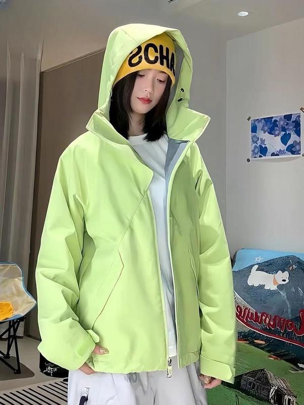 2025春秋户外冲锋衣小个子女生防风防水登山服男连帽情侣夹克外套|undefined