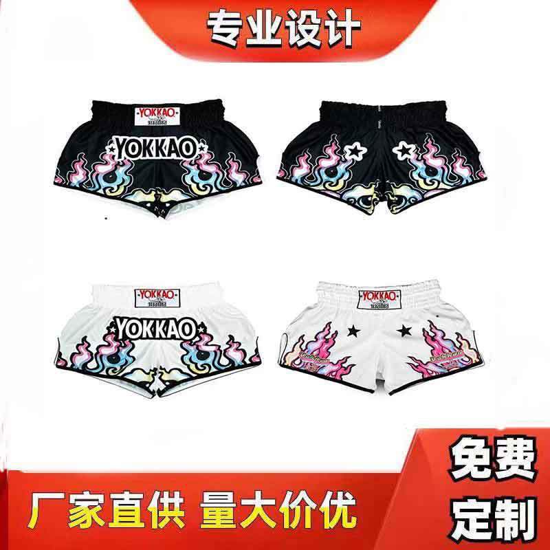 Yokkao Muay Thai Shorts Men's Boxing Training Quick-Dry Printed Sports Pants Cross-Border Trendy Brand