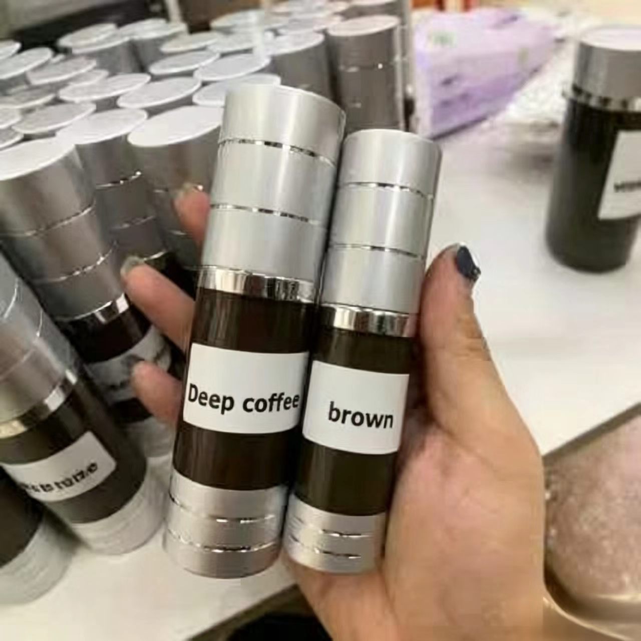 外贸纹绣色料 纹眉色料 纹唇颜料pigment 雾眉眼唇真空瓶练习色乳