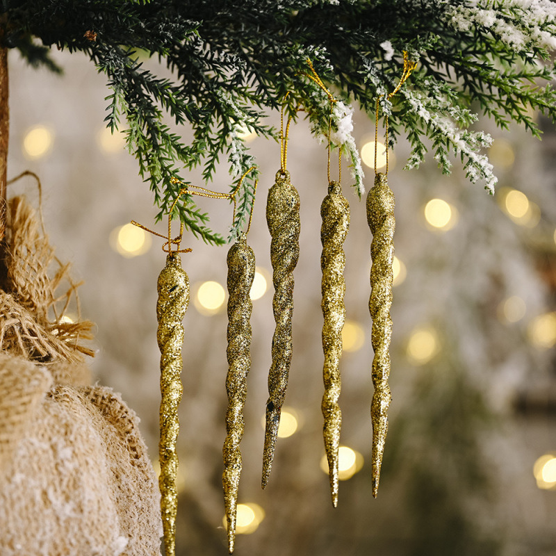 クロスボーダークリスマス装飾用品カラーアイスストラップ創意ペンダント魔法棒吊り下げ品小樹ねじ掛け飾り|undefined