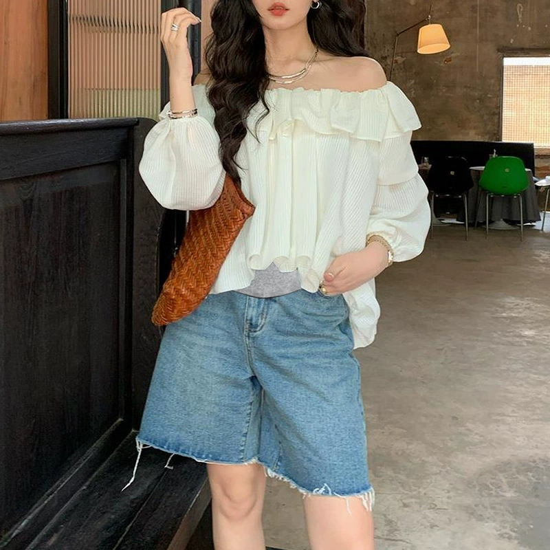 Джинсовые шорты для беременных, летние свободные тонкие модные верхняя одежда, повседневная широкая Брюшная Модная мама 2023, новая мода