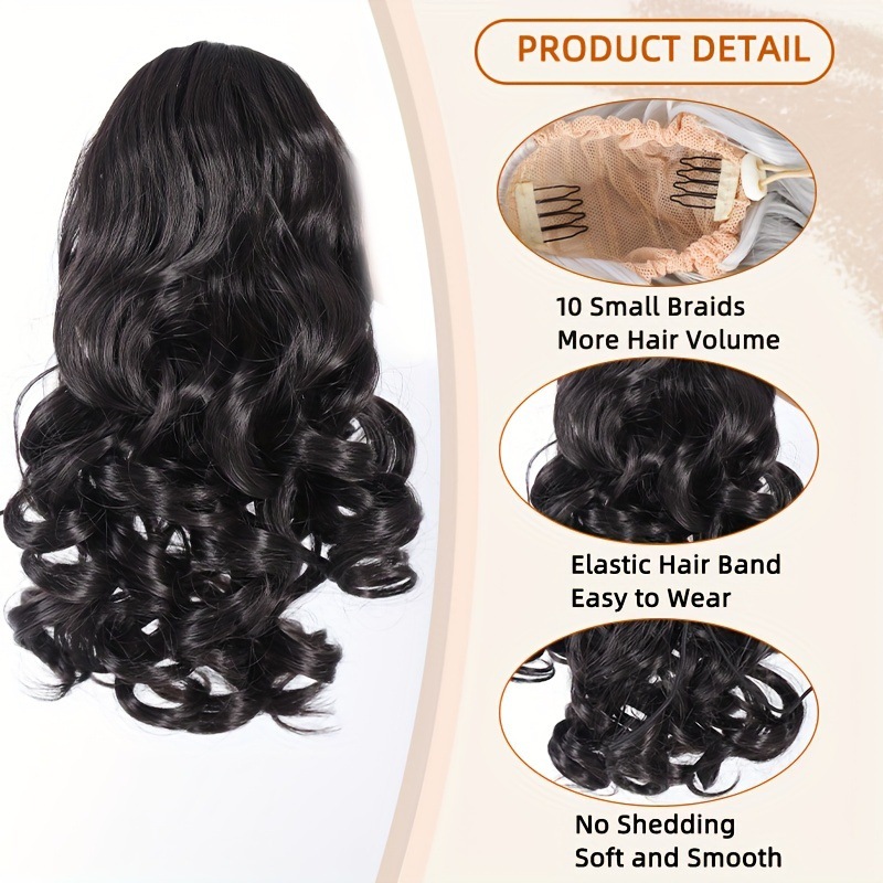 Commerce international transfrontalier, style européen et américain, cheveux courts à cordon pour femmes, boucles romaines, effet naturel réaliste, synthétique_voghion.com