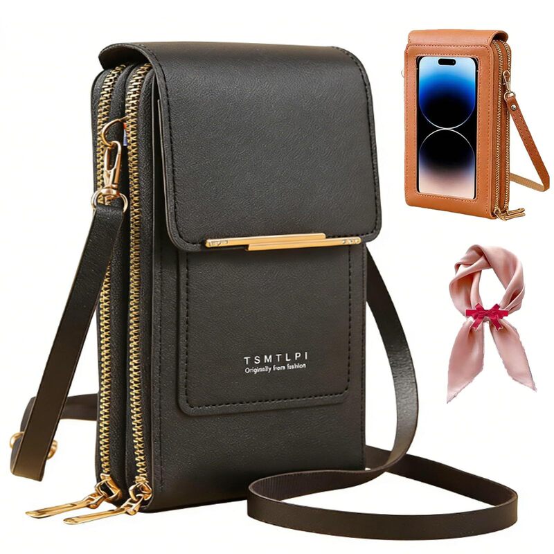 Cross-Border Touchscreen Phone Bag for Women, 2026 Hot Model, Small Crossbody Bag for Carrying Mobile Phones, Fashionable Vertical Wallet Cross-Border Touchscreen Phone Bag for Women, 2026 Hot Model, Small Crossbody Bag for Carrying Mobile Phones, Fashionable Vertical Wallet