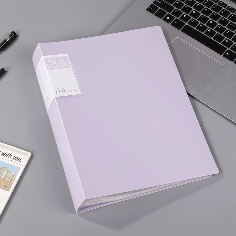 Morandi A4 data storage book Student test paper sort out classification pages and clips simple multi -layer office folder