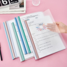 抽杆夹a4资料夹拉杆夹透明插页文件夹档案夹子学生用活页收纳水滴