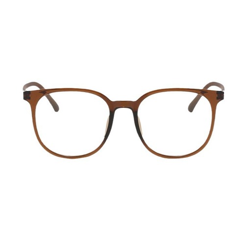 Large Frame 2024 Korean Tea Color Glasses for Students with High Myopia, Natural Look, Round Face, Slimming, Ultra-Light, Influencer Style