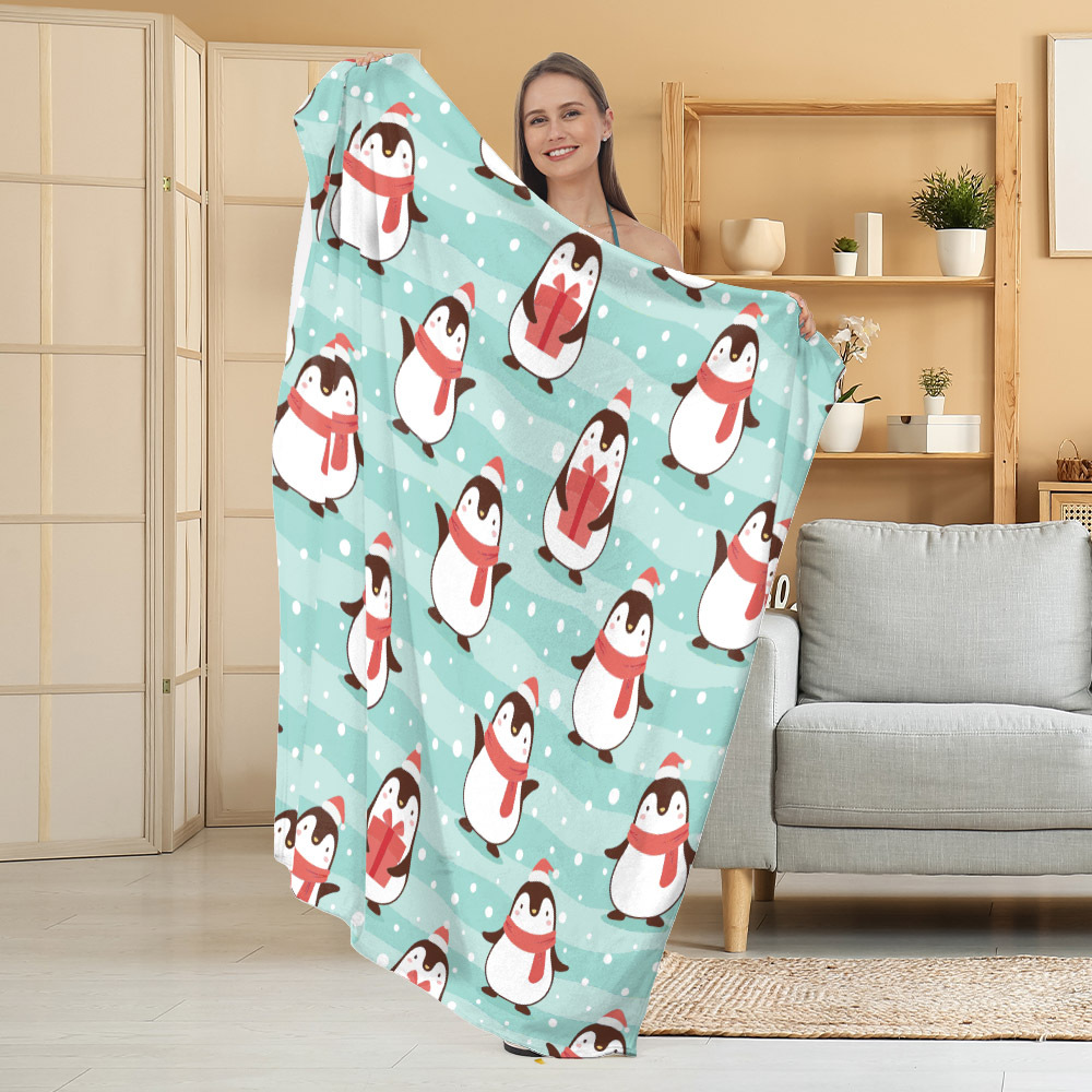 Manta de Franela Festiva con Estampado Navideño, Manta para Siesta, Manta para Aire Acondicionado, Manta Gruesa para Sofá, Manta para Dormitorio