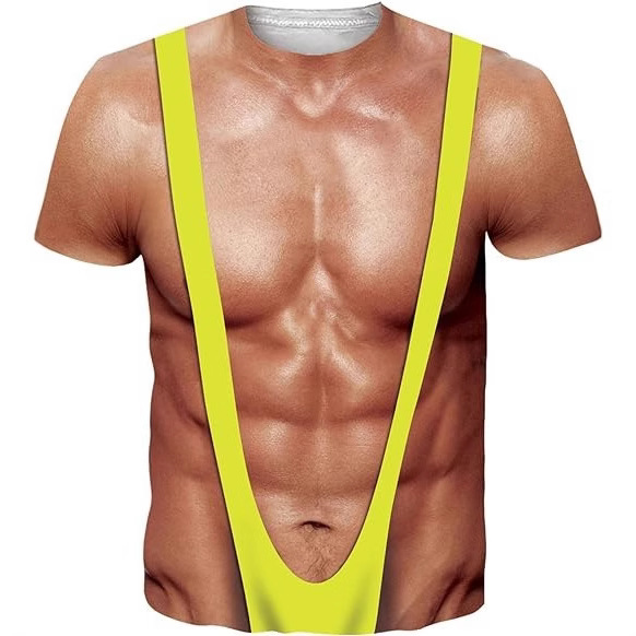 Divertido y divertido traje de baño de playa 3D impresión digital para hombres y mujeres verano suéter suelto hombro de manga corta camiseta fábrica
