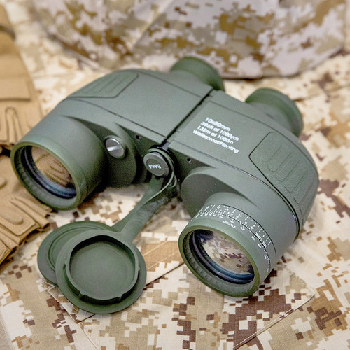 Factory wholesale 10X50 binocular compass telescope high-definition high-power coordinate ranging navigation navy green printable