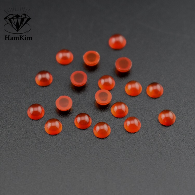 Natural red agate round 1.5-3 flat plain surface gem bare stone egg surface diy crafts jewelry inlaid accessories
