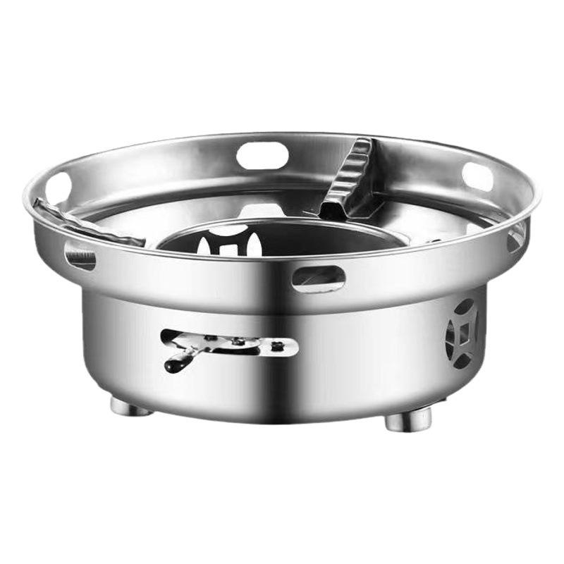 Commercial restaurant dry boiler tableware stainless steel alcohol stove small hot pot household solid liquid alcohol pot suit