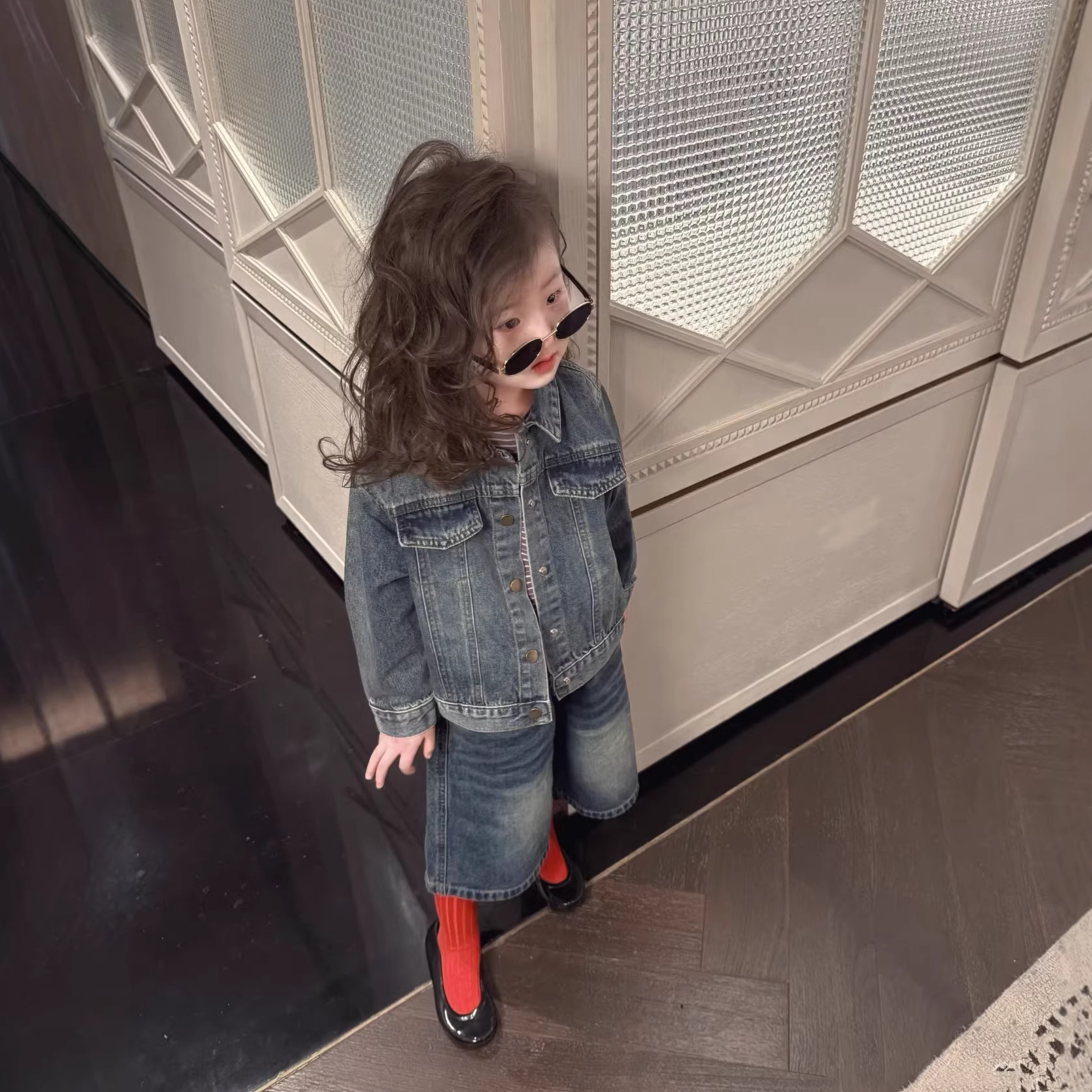 Girls' Outfit Spring and Autumn 2026 New Stylish and Trendy Children's Clothing Cool and Chic Denim Two-Piece Set