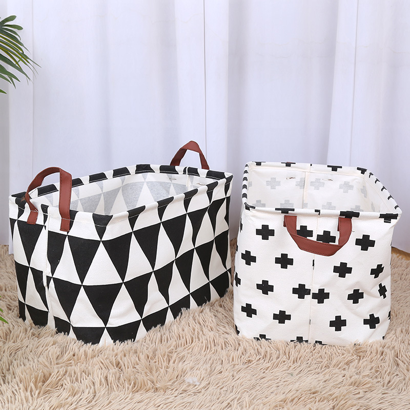 Cesta de almacenamiento de tela cuadrada grande de algodón y lino artículos para el hogar almacenamiento cesta de lavandería cesta de almacenamiento de algodón y lino