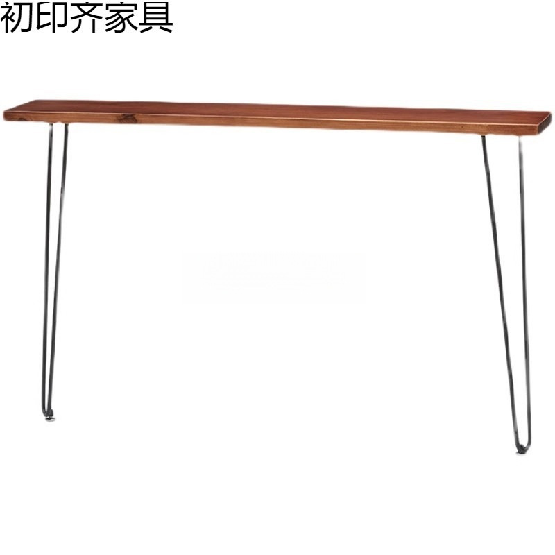 北欧实木进门极窄玄关台玄关桌靠墙条几案几铁艺入户超窄走廊桌子|undefined