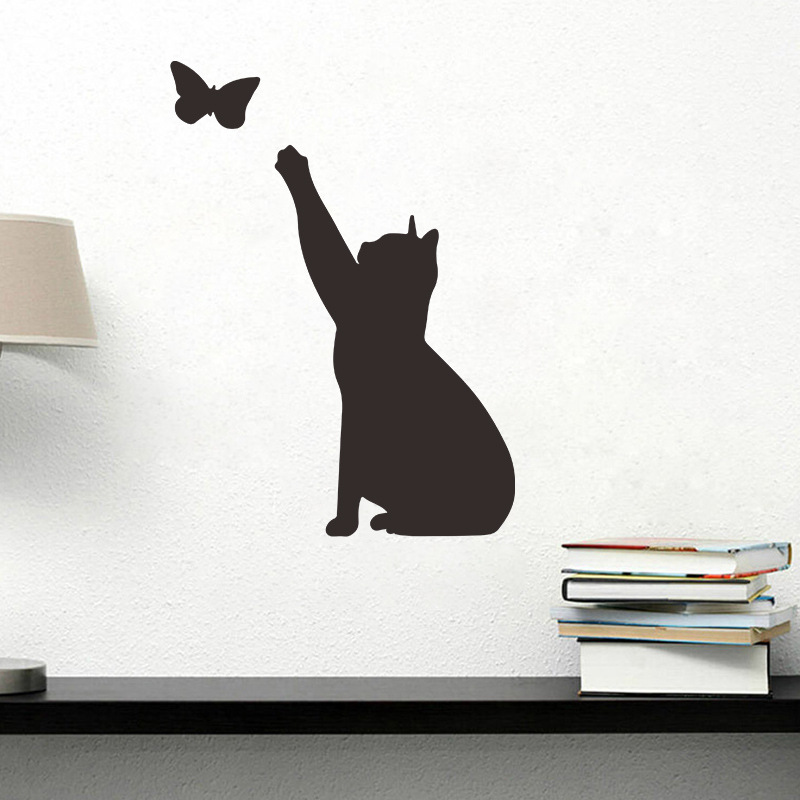 Fashion Solid Color Kitten Butterfly Wall Stickers Wholesale display picture 4