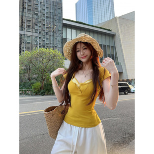 2025 Pure Desire Short Sleeve T-Shirt Bra Camisole Women's Sleeveless Top