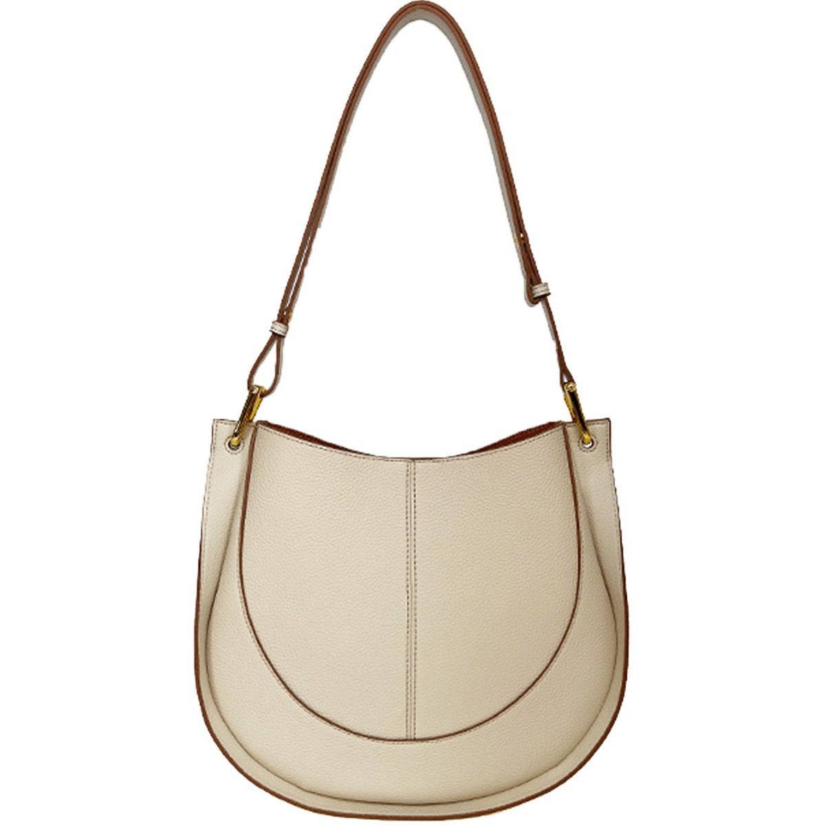 Women's Autumn 2025 Soft Leather Niche Luxury Handbag New Trendy Saddle Bag Large Capacity Shoulder Crossbody Bucket Bag - Thumbnail 4