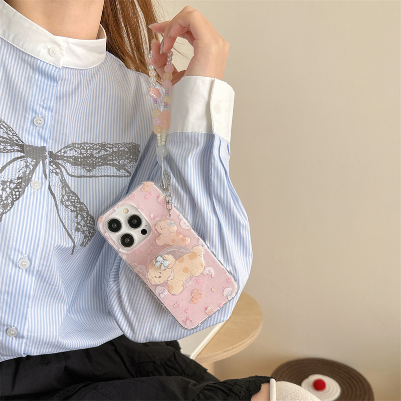 Niña ins lindo gato perro apta iphone15 brillo 16ProMax Apple 13/14 funda para teléfono móvil 16