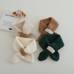 Children's Scarf Autumn and Winter Knitted Wool Warm Boys' Baby Winter Windproof Neck Protecting Sleeve Korean Versatile