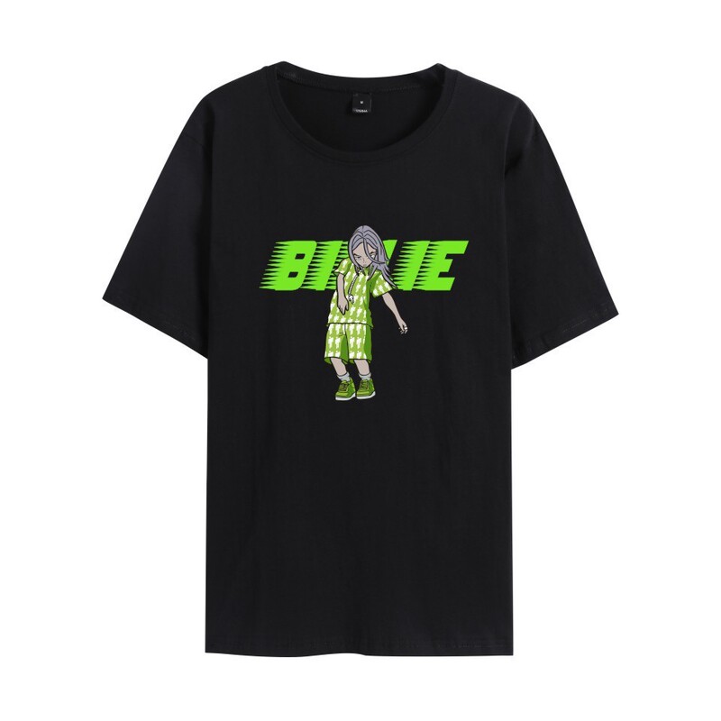 European and American Billie Eilish Billie Elish printing trend couple half sleeve t-shirt factory outlet