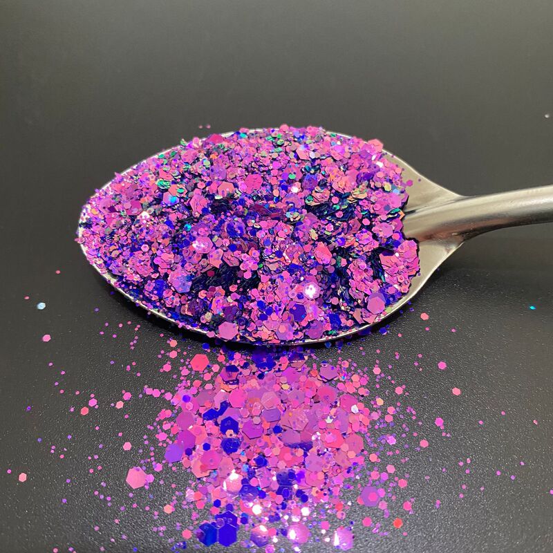 Amazon Nail Art Colorful Glitter Powder Sequins Chameleon Pet High Temperature Resistant Nail Glitter Nail Art Accessories