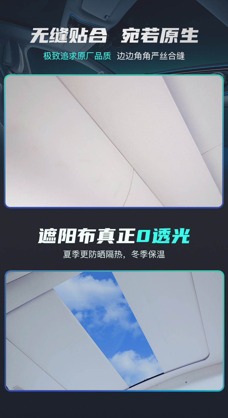 Tesla MODEL Y/MODEL YL Electric Sunroof Sunshade Modified Ambient Light
