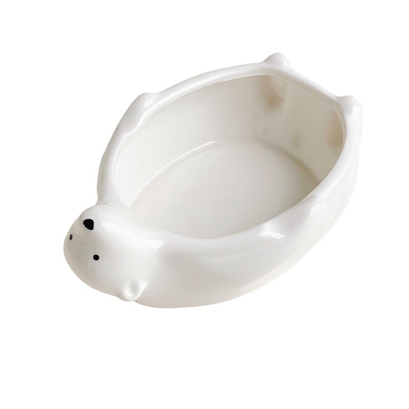 日本式insホッキョクグマの陶磁器の碗の皿のかわいい楕円の円盤のサラダのデザートの食器のセットの麺の碗のご飯の碗のスープの碗|undefined