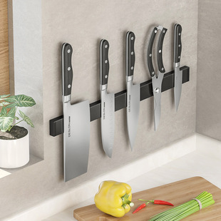 Xiangshi black white stainless steel magnet magnetic knife holder punch-free kitchen knife spoon storage