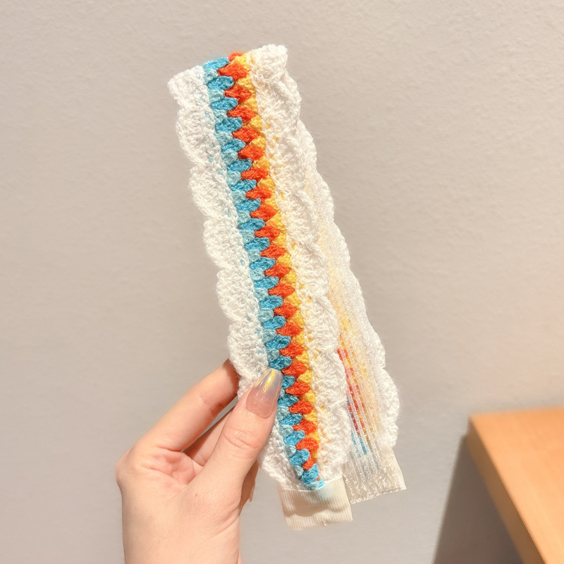 Sen sistema de punto flor fresa velcro para niñas y niños acabado de cabello correa de cabello sensación de alto nivel lavado de la cara brocha de cabello