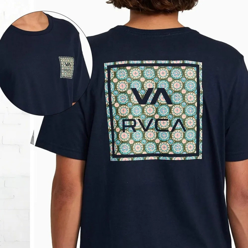 [Cross-Border European Code] Rvca Men's Graphic Short Sleeve Crew Neck Tee Sh