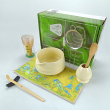 波纹碗茶筅抹茶刷百本立茶筅立组合日式礼盒宋代点茶抹茶打茶器