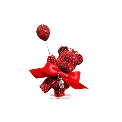 Balloon Car Ornaments Cake Decoration | Car ornaments - new-big-red-balloon-violent-bear-ornament