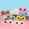 Glasses solar-powered for adults, children's funny evening dress, decorations suitable for photo sessions, props, sunflower, flowered