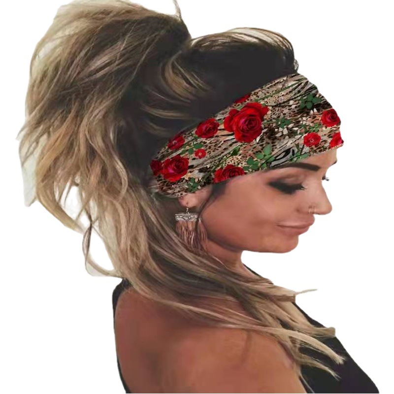Fitness Headscarf for Women, European and American Style, 2026 New Versatile Hip-Hop Hair Scarf, Cycling Headband, Street Scarf, British Silk Scarf
