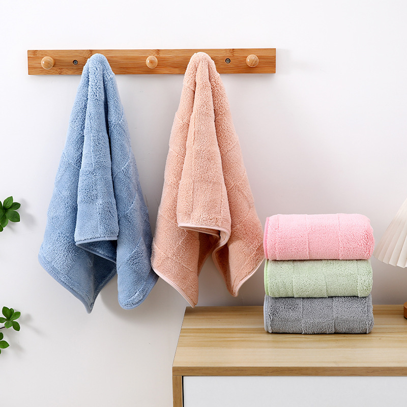 New Taff Fleece Bath Towel Coral Fleece Towel Prellis Fleece Thickened Soft Antibacterial Household Simple Strong Absorbent Face Towel New Taff Fleece Bath Towel Coral Fleece Towel Prellis Fleece Thickened Soft Antibacterial Household Simple Strong Absorbent Face Towel