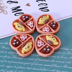 Simulated miniature food toys, cute mini animal plate accessories, cartoon hairpins, creative refrigerator magnets, cream glue decoration
