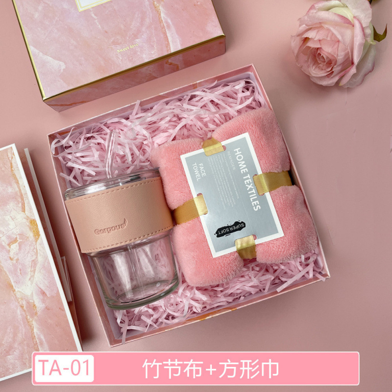 伴手礼实用小礼品开业礼品公司送女员工客户杯子创意毛巾礼盒套装|undefined