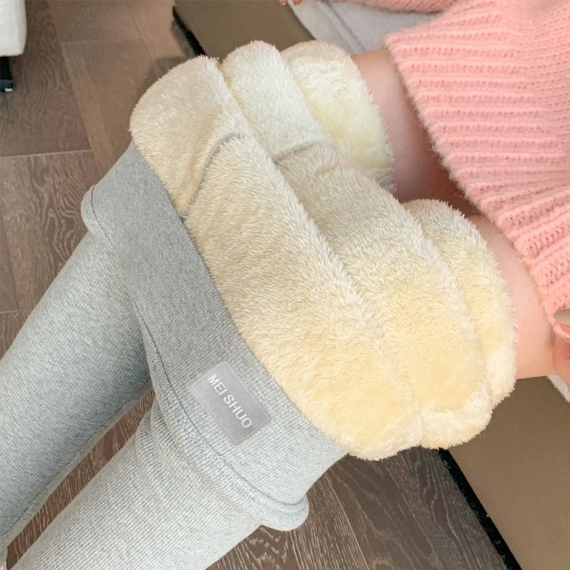 여성용 벨벳 레깅스, 가을 겨울 아우터, 두꺼운 면 바지, 벨벳 바지, 대형 두꺼운 양고기 벨벳 보온 바지, 모직 가을 바지