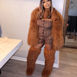 �W���������ëƤ�����ױ���Mongoliann crop sleevesë����