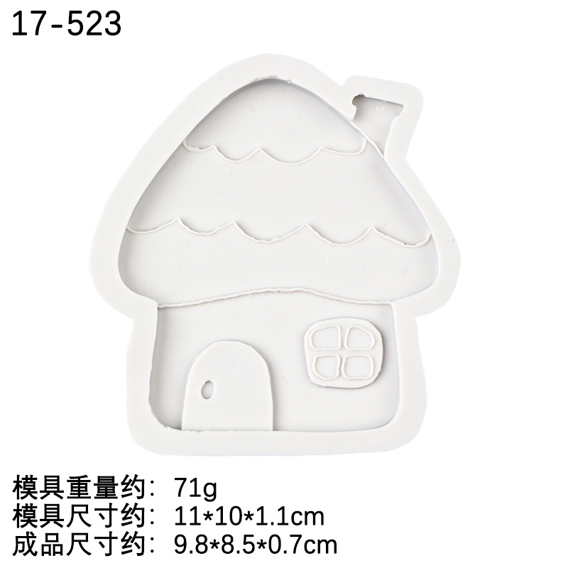 Molino de viento de agua camión de dibujos animados setas casa fondant galleta molde de silicona pastel plug-in decoración chocolate molde de silicona