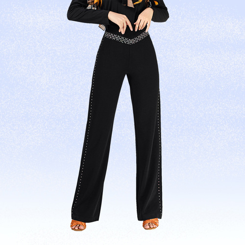 Square dance clothing new pants Latin dance ladies jitterbug sailor dance dance pants dancing hot diamond trousers