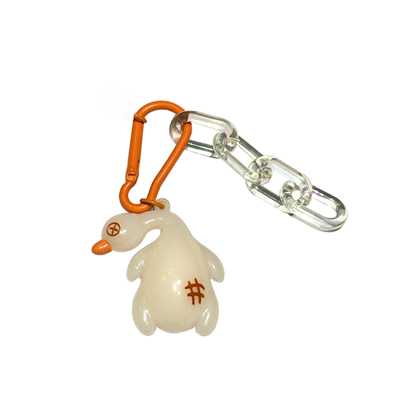 Nuevo llavero de pollo asado de pato asado que cambia de color, juguete que cambia de color ultravioleta creativo, colgante de coche, colgante de mochila escolar para estudiantes