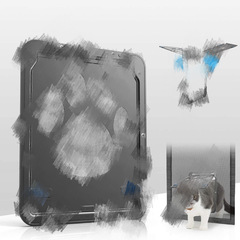 新しい赤ちゃんペット動物のドア猫のドアの穴犬のドアの穴の網戸の取り付けは自由に卸売りペットのドアの柵に出入りします。