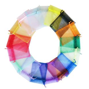 Mesh storage bag multi-color gauze bag drawstring packaging transparent gauze size gift bag small bag drawstring candy bag