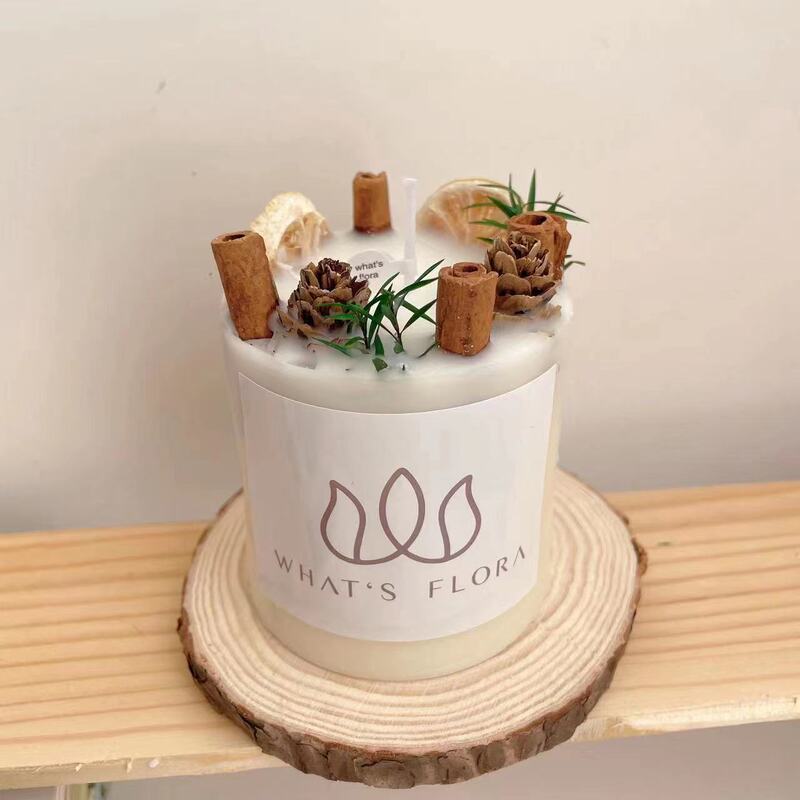 跨境ins圆柱永生花干花玫瑰花压花香薰蜡烛大豆蜡摆件礼家居装饰|undefined