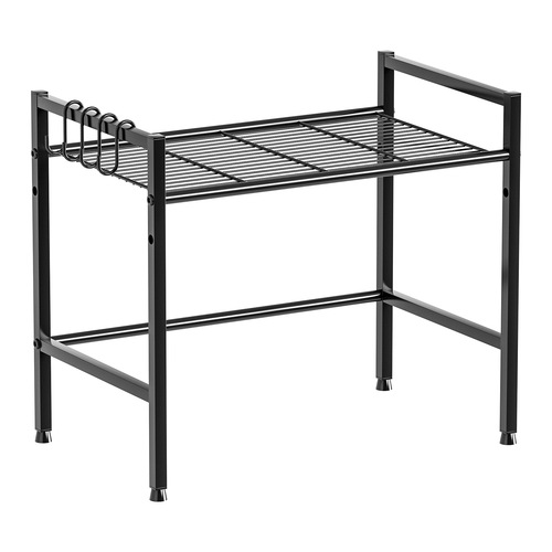 Kitchen microwave shelf, desktop adjustable seasoning rack, multifunctional rice cooker oven rack, layered storage rack