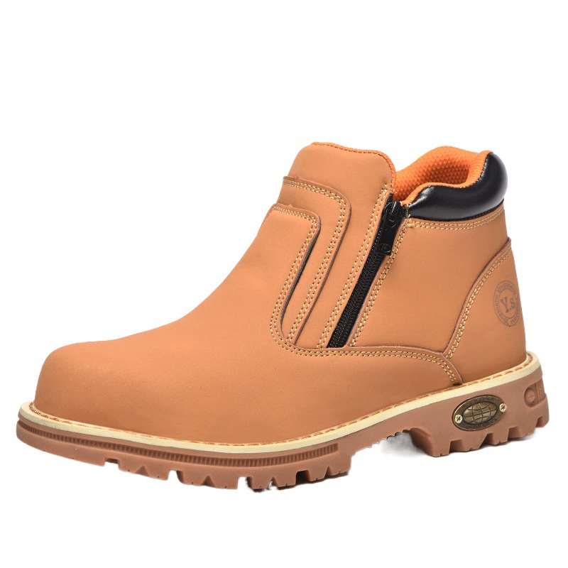 Охрана труда обувь мужская анти-разбить анти-прокол износостойкие анти-скольжения сочетание подошва защиты безопасности рабочая обувь может быть отобрана